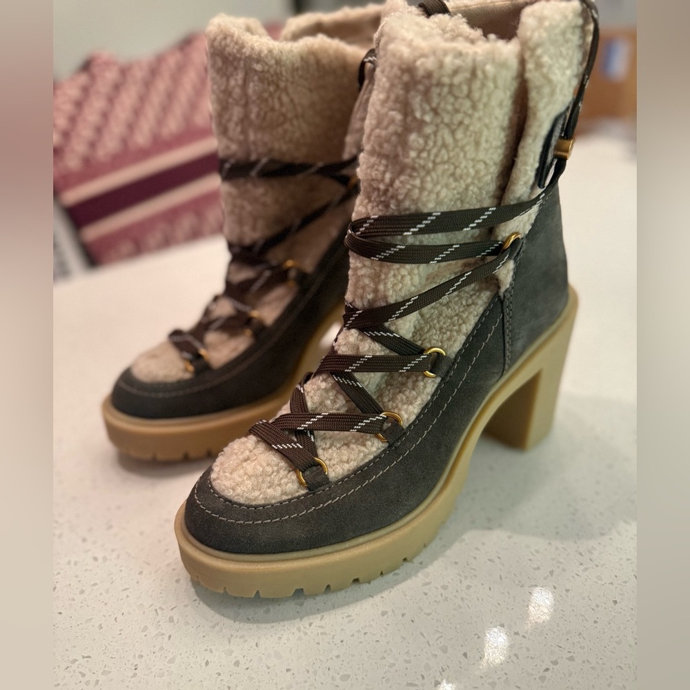 Dolce Vita Tan and Cream Heeled Boots
NWOT